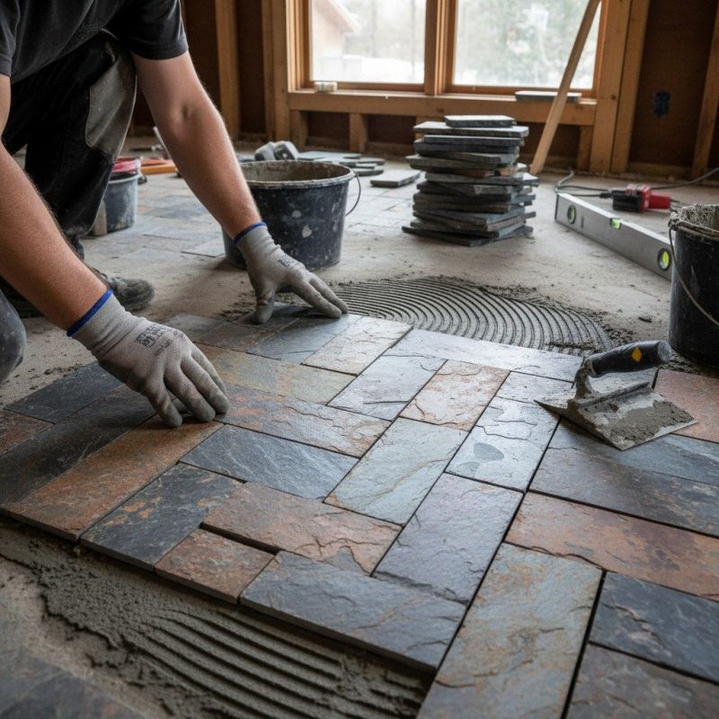 Stone Floor Installation in Kansas City, KS