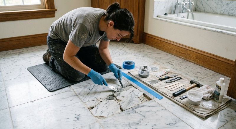 Terrazzo Tile Repair in Overland Park, KS